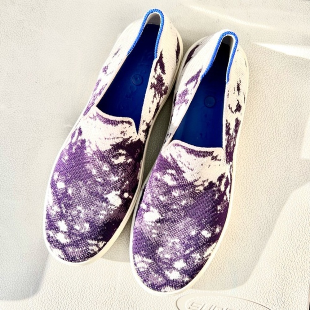 Rothy’s Purple Shibori Sneaker Limited Edition Purple 10 Rare